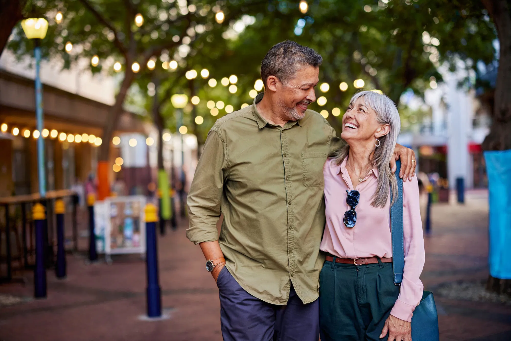 Older couple on a stroll